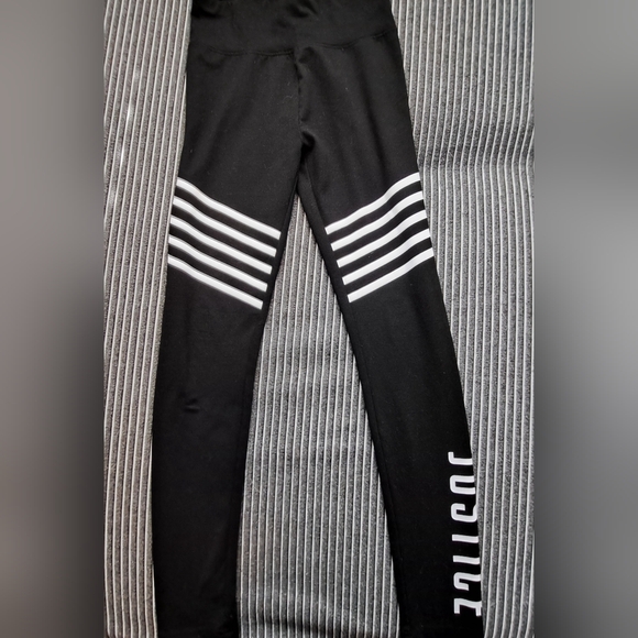 Justice girl legging 14-16 black with white logo - Picture 3 of 8